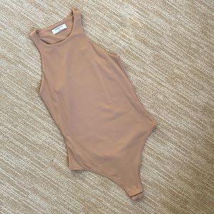 Nude Aritzia Babaton Bodysuit One Piece Top, Size Small, Brand New/ Never Worn